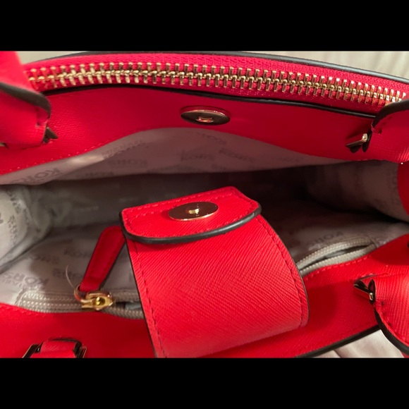 NWT Michael Kors red crossbody satchel purse - Picture 10 of 12
